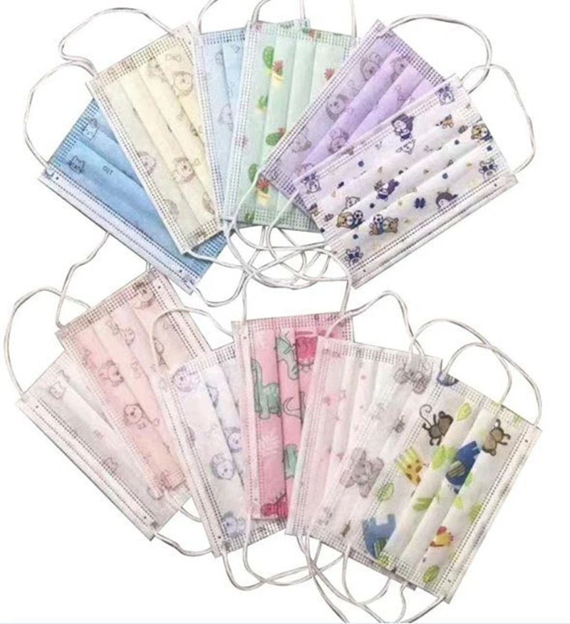 2020 Fashion Wholesale Custom Printed Kids Filter Anti Dust Disposable Face Mask